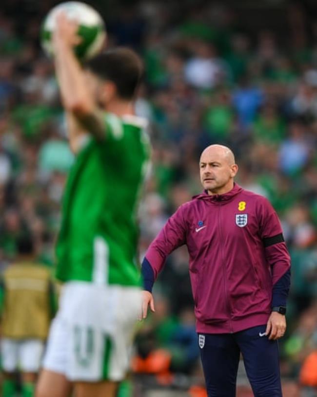Lee Carsley on the touchline